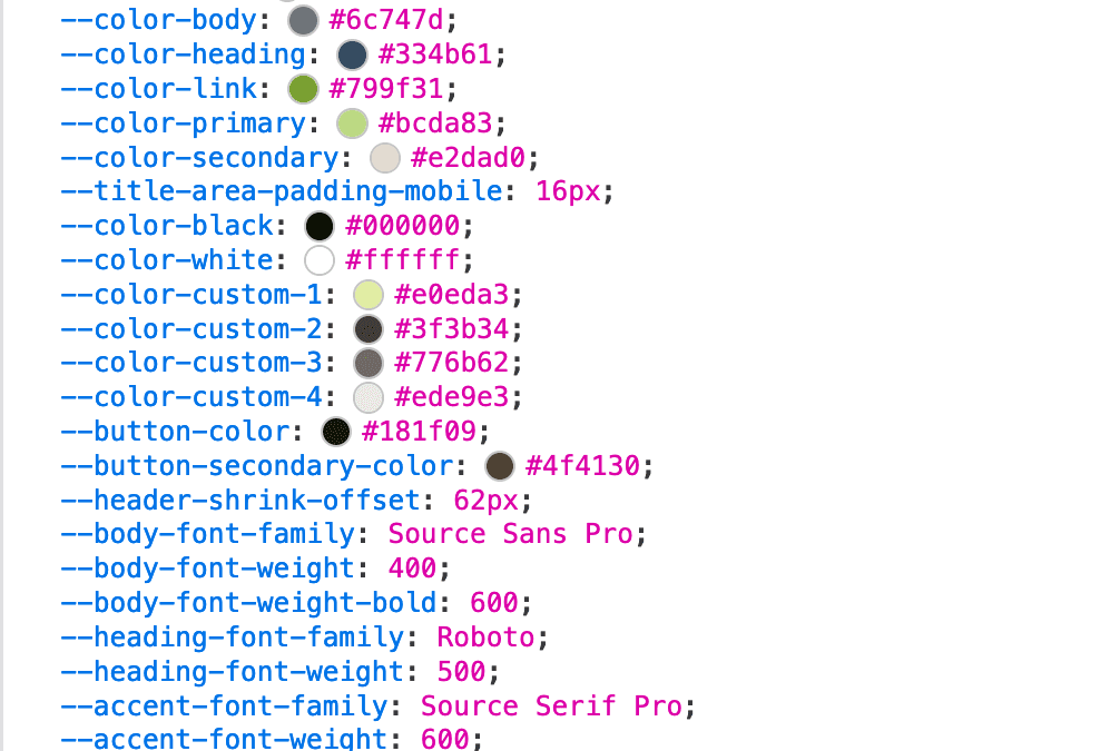 CSS custom properties